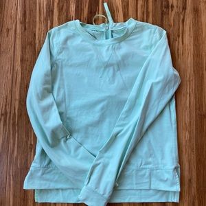 Lululemon Run Warm Up Crew Mint Green Top